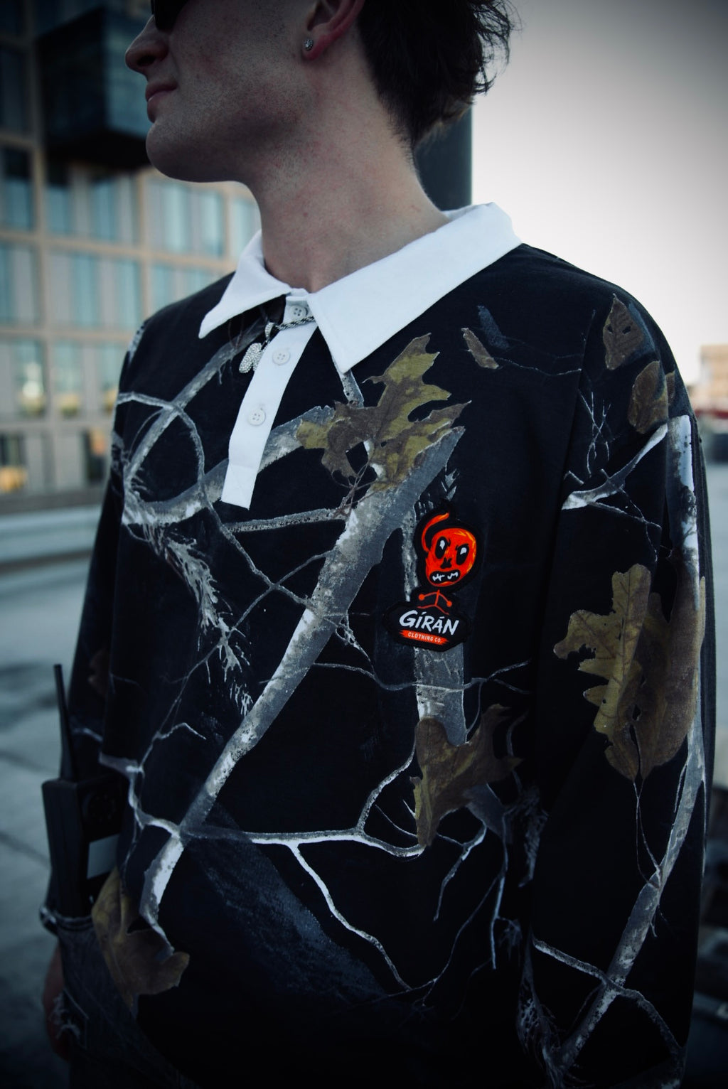 GÍRÁN “Midnight Drift” Performance Long-sleeve Polo