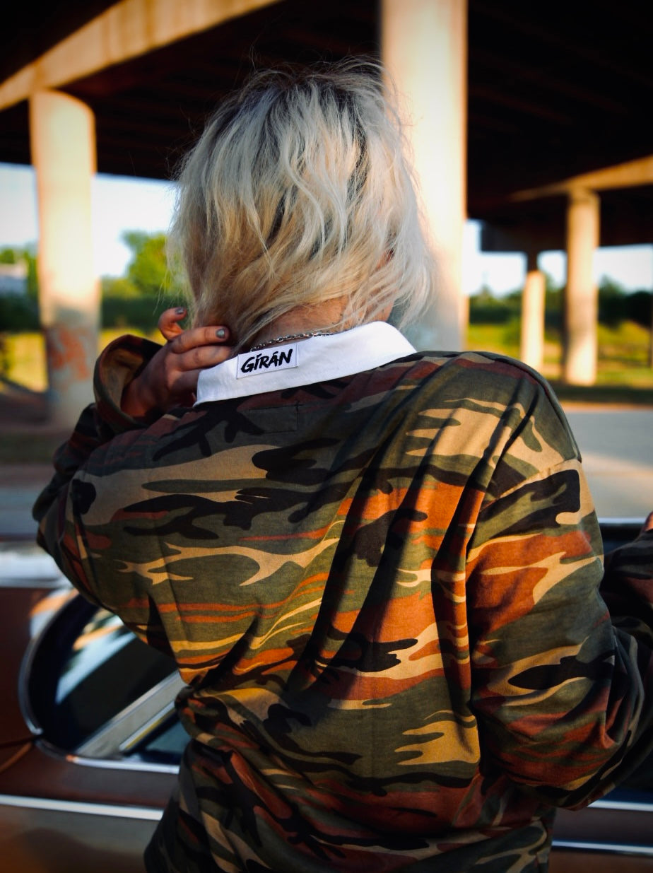 GÍRÁN “Urban Recon” Camo Rugby Long-sleeve Polo