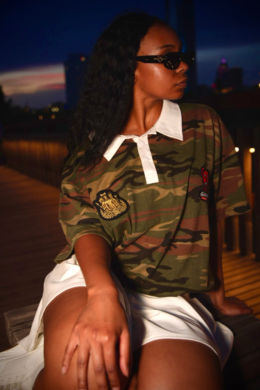 GÍRÁN “Urban Recon” Camo Rugby Short-sleeve Polo