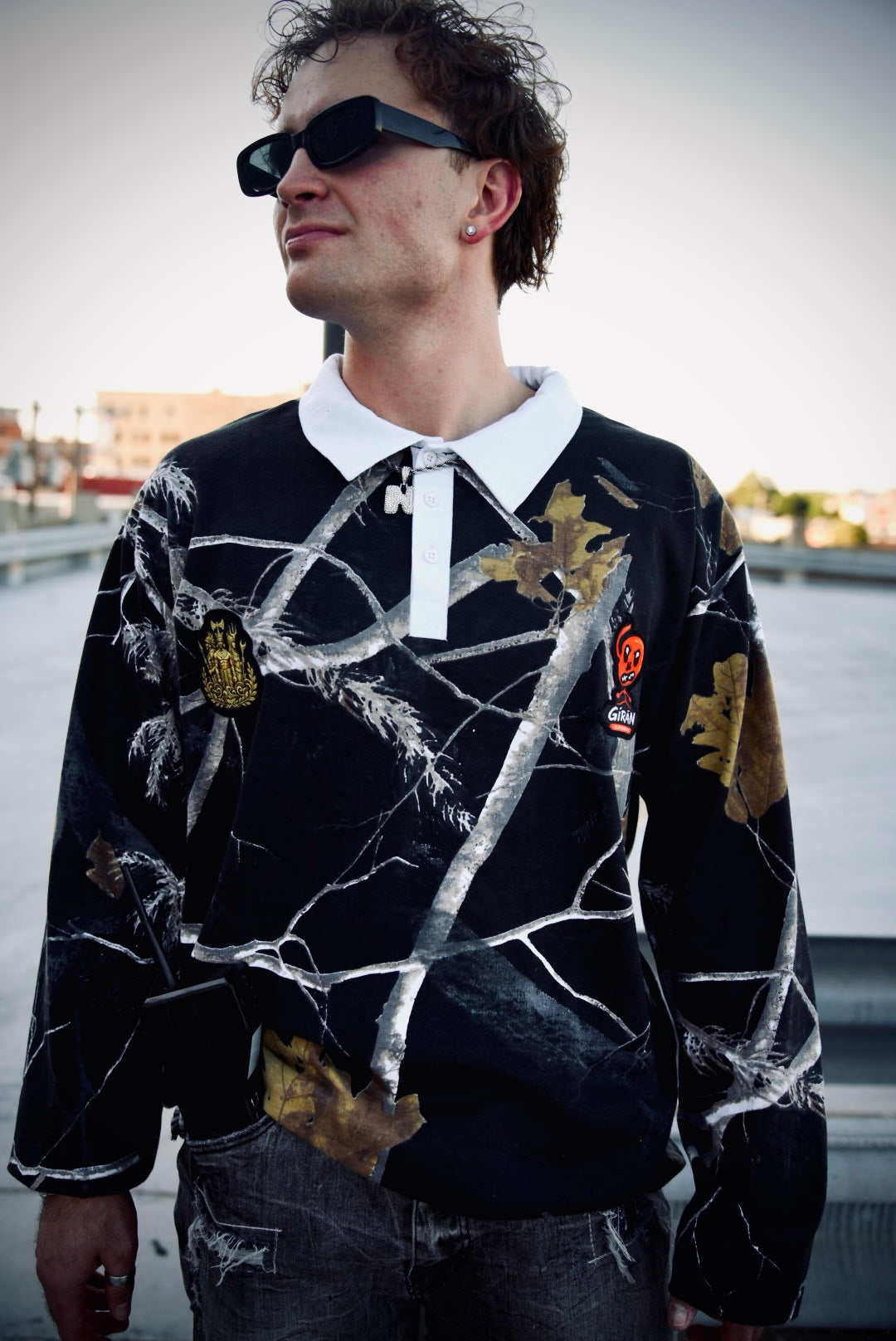 GÍRÁN “Midnight Drift” Performance Long-sleeve Polo